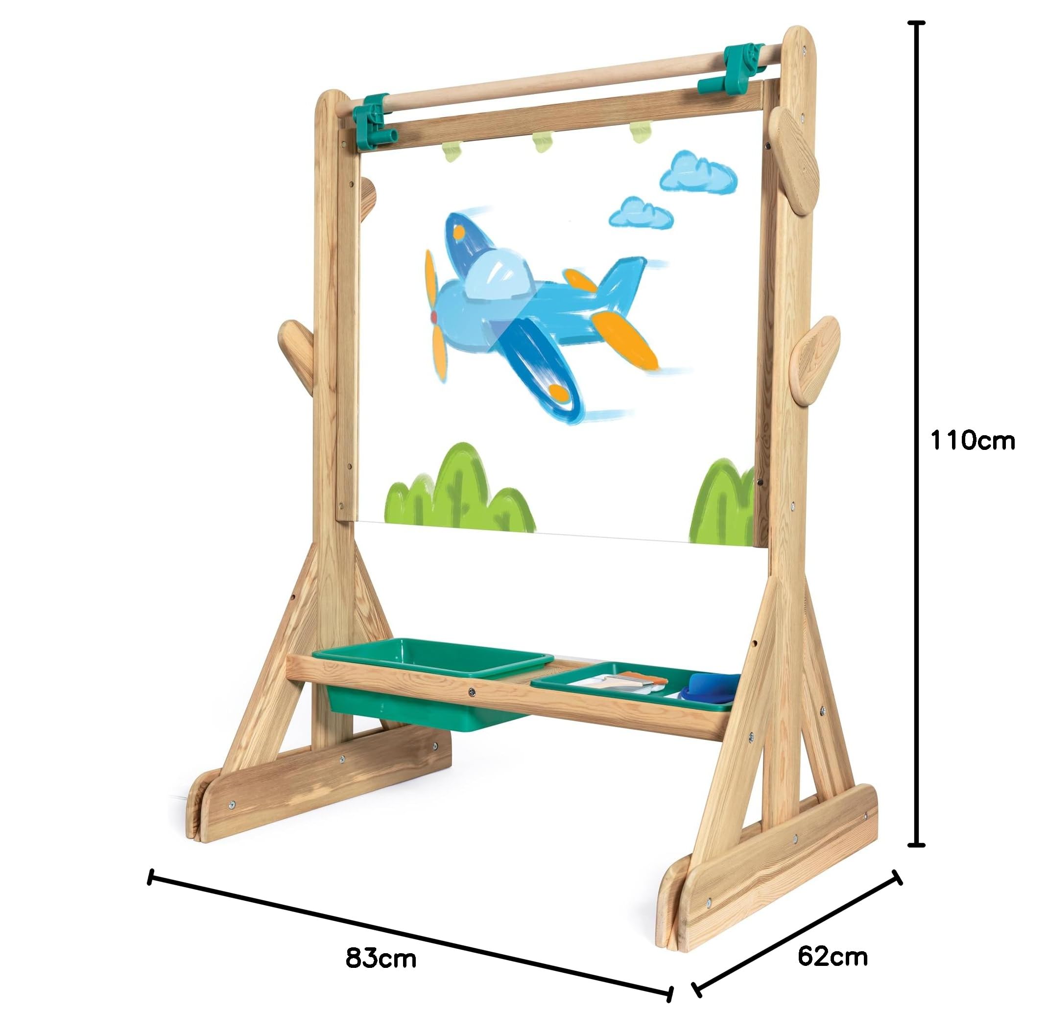Hape Cavalletto da Esterno, Cavalletto per Bambini da Esterno, Realizzato in Legno Resistente alle Intemperie, dai 3 anni in su