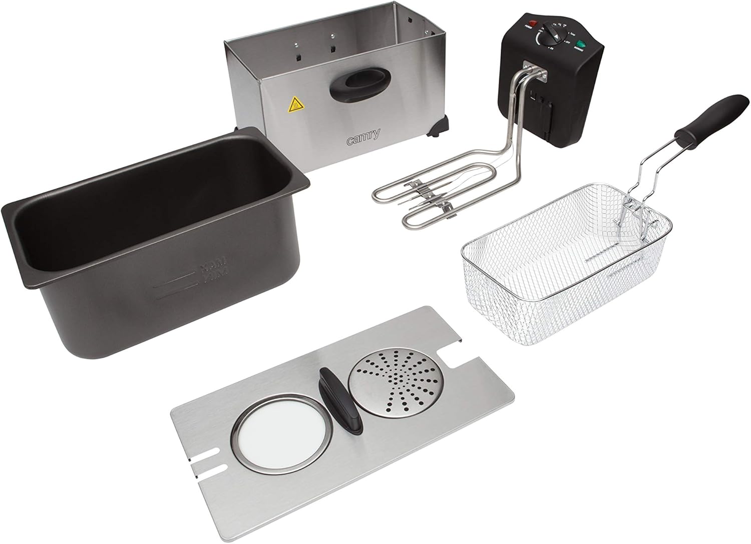 Camry CR 4909 Hot air fryer 3 L Single Black Satin steel Stand-alone 2000 W Camry CR 4909 Hot air fryer 3 L Single Black Satin steel Stand-alone 2000 W