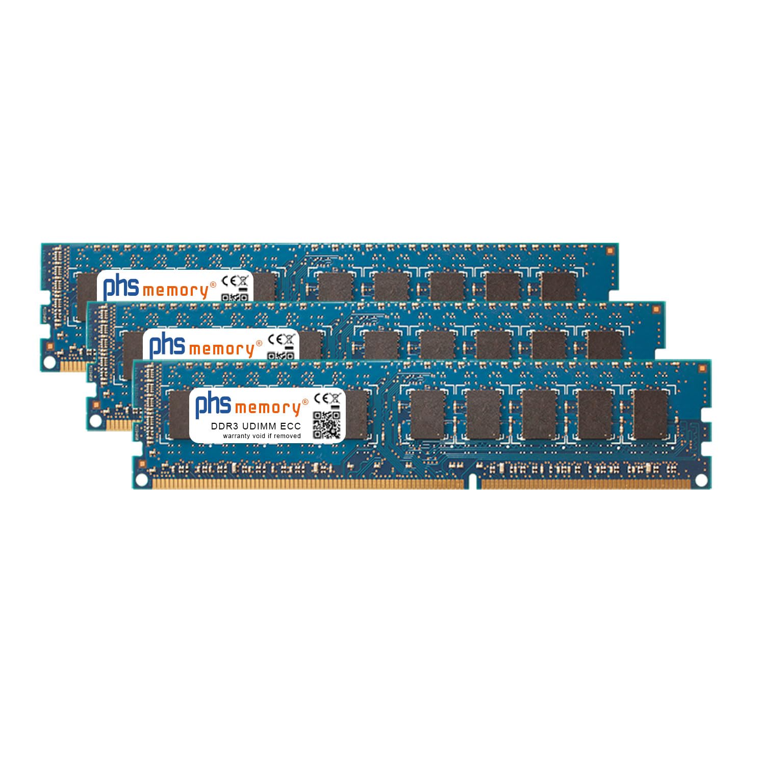 PHS-memory 24GB (3x8GB) Set Memoria RAM Compatibile con Tyan S7018 DDR3 UDIMM ECC 1333MHz PC3-10600E