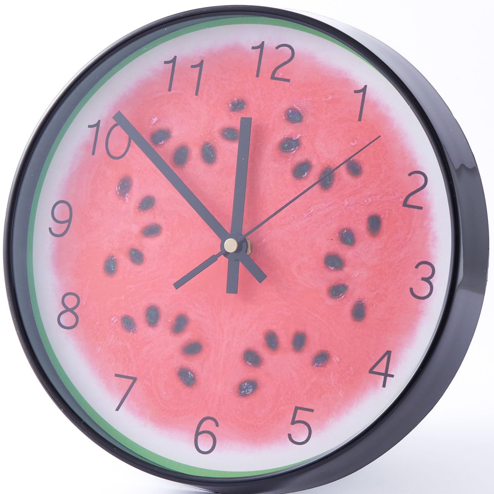 Horloge murale de cuisine pastèque 25,4 cm silencieuse pour lire l'heure sans bruit