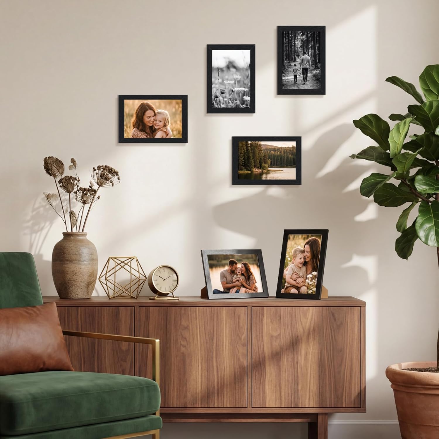 Edenseelake 4x6 Picture Frame Set of 22, Black Wood Picture Frames Display 4 by 6 Inch Photo for Tabletop or Wall, Vertical or Horizontal