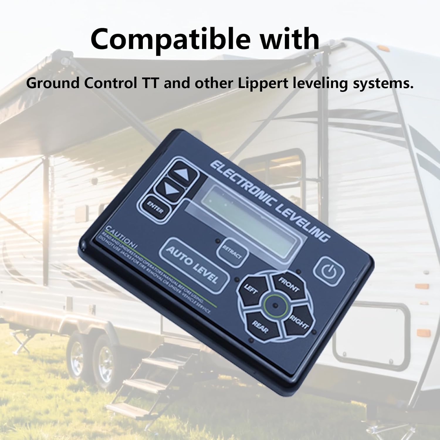 421484 RV Leveling System Touchpad, Auto-Leveling Control Panel Replacement for Lippert Ground Control TT, 5th Wheel & Travel Trailer Leveling System with Auto-Level Button