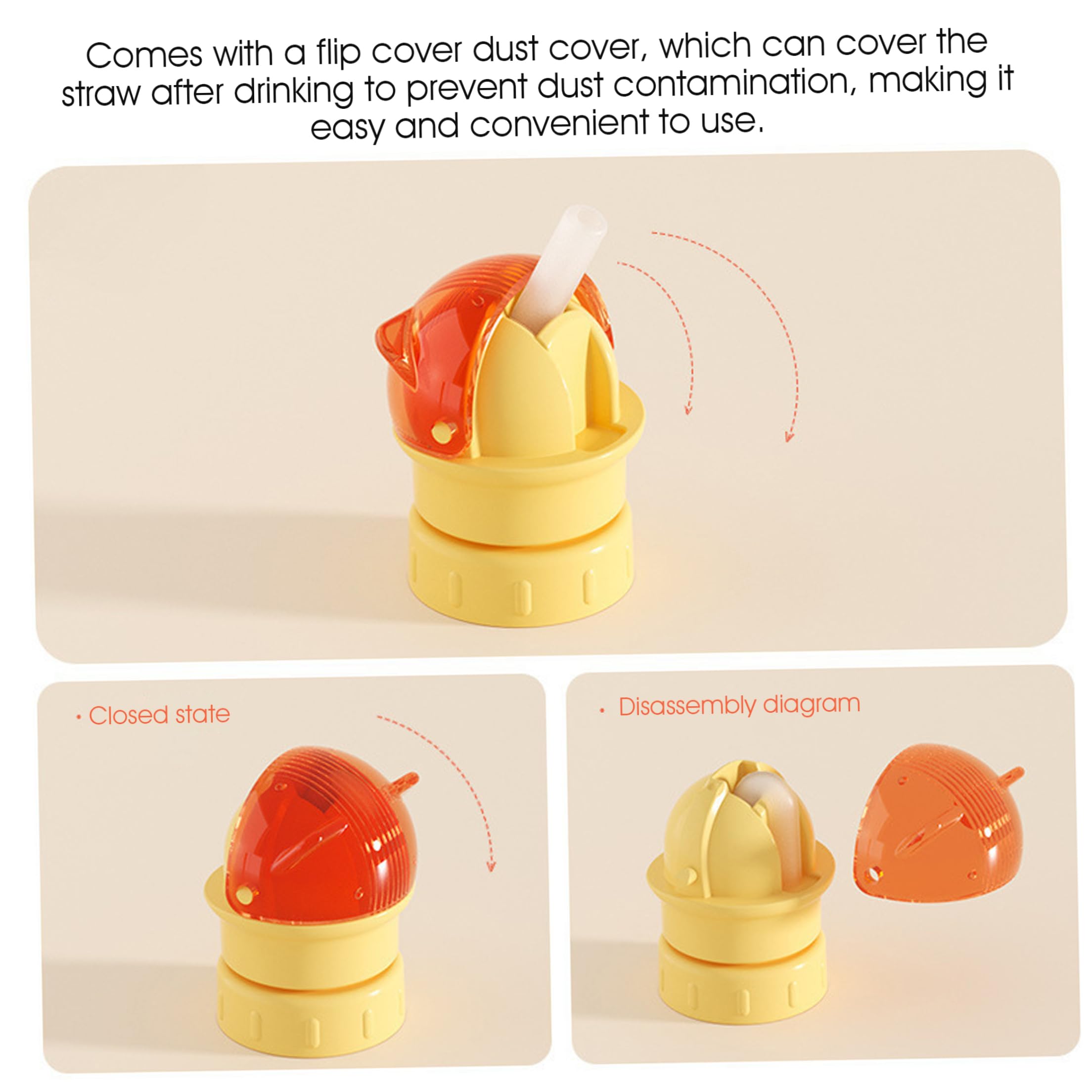 Beccucci per Bottiglie in Silicone, 4 cannucce Anti-soffocamento per Bambini Adattatore per beccuccio per Acqua con spazzole per la Pulizia, cannucce per Bambini