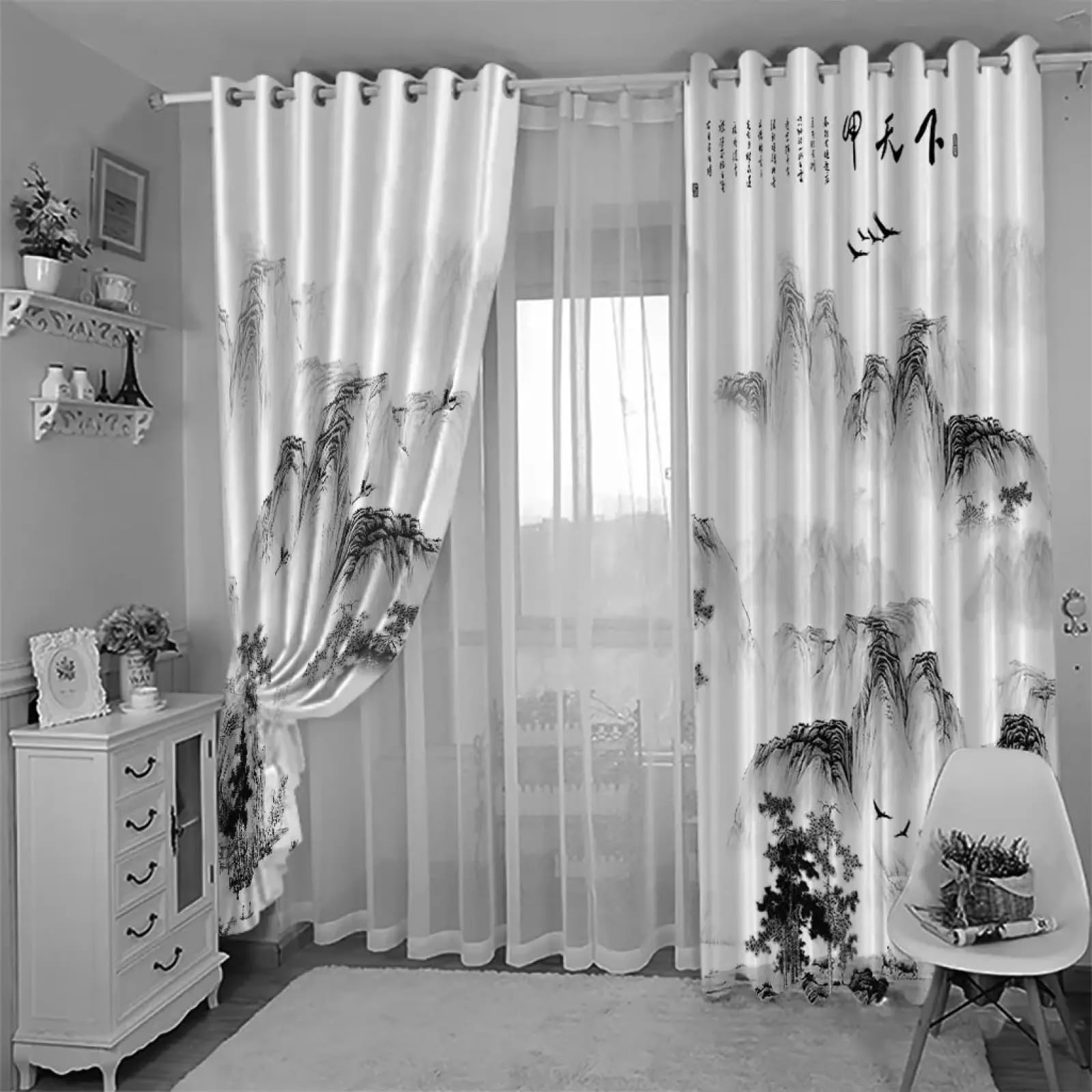 Rideau occultant contre le vis-à-vis pour grand salon et chambre à coucher