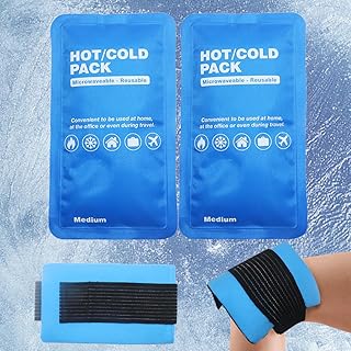 Reusable Gel Ice Pack for Injuries - Hot & Cold Therapy Pack for Muscle Pain Relief, Swelling Reduction, Post Surgery Recovery | Flexible Design Fits Shoulder, Knee, Back