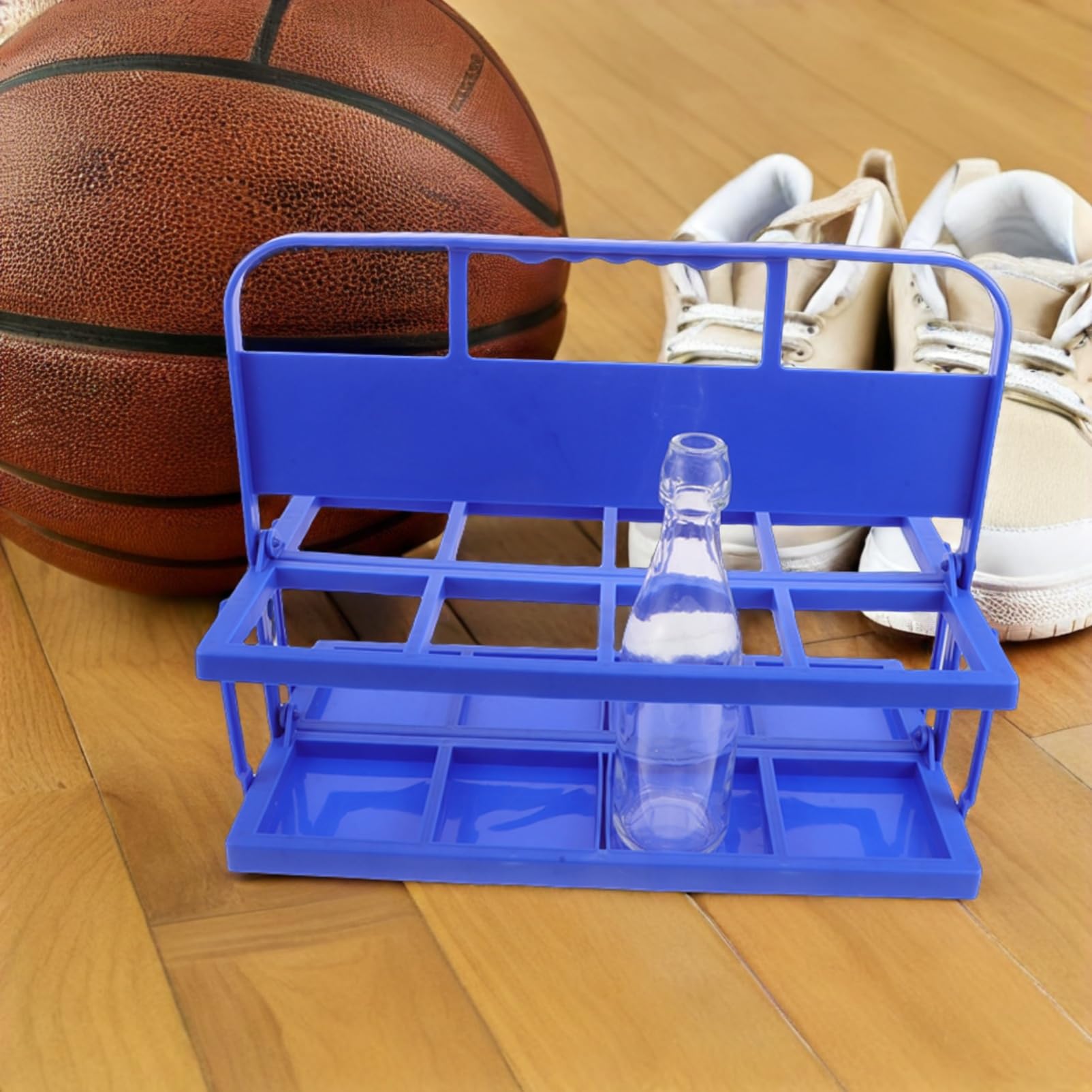 Portaborraccia Pieghevole con Maniglia 8 Posti in Plastica Resistente Porta Bevande Sportivo per Calcio e Outdoor Trasporto Comodo per Squadre e attività all’Aperto