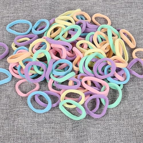 Miniatura 4 de HASINA 100 ligas gruesas sin costuras para el cabello, accesorios para el cabello sin daños para cabello grueso y rizado (color primavera)