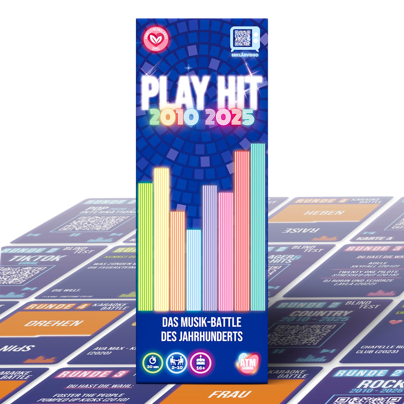 ATM Gaming - PlayHit Gesellschaftsspiel – Das Musikquiz der 2010er bis Heute – Party- und Kartenspiel für Erwachsene und Familien – für 2 bis 10 Spieler ab 16 Jahren