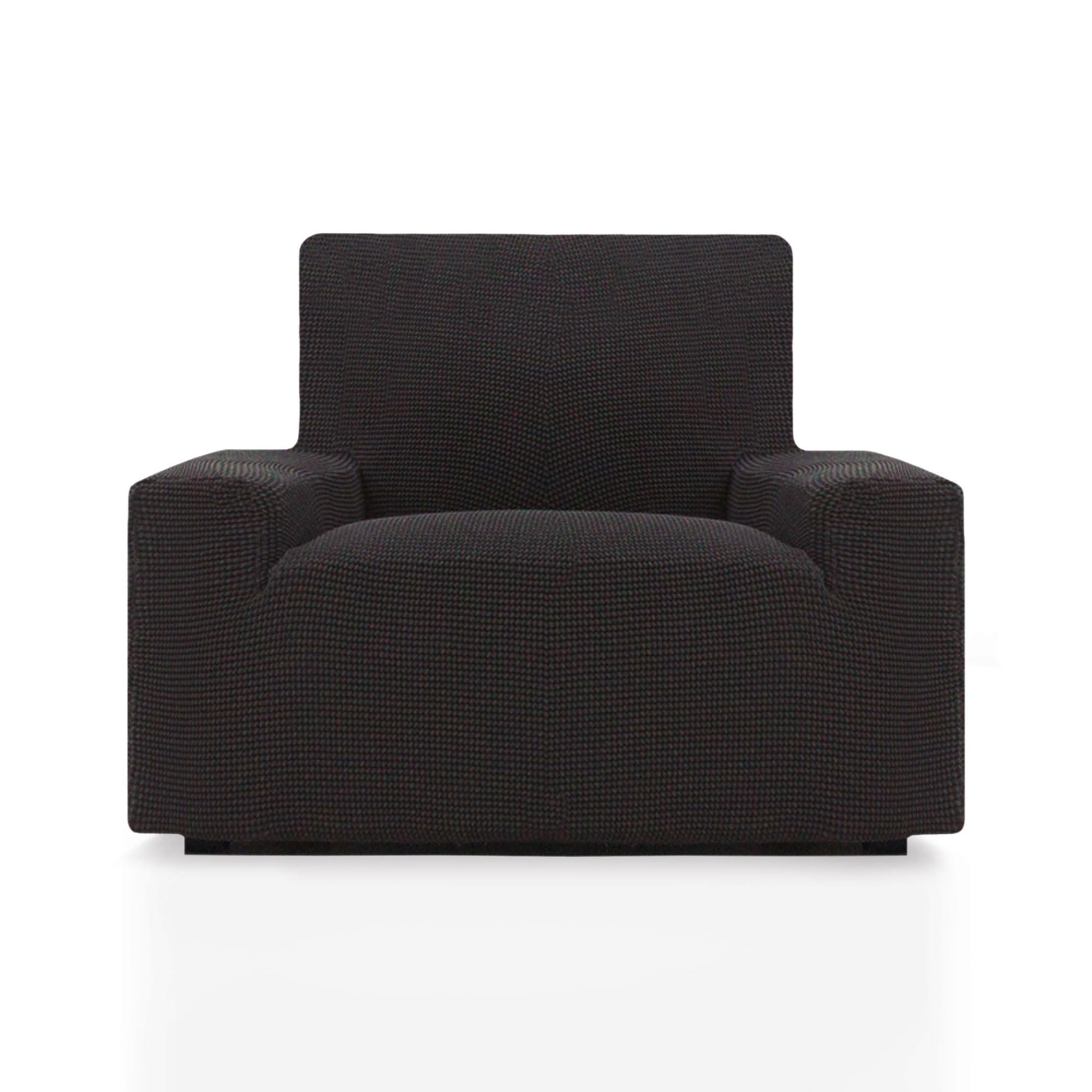 Housse de canapé 1 place noire pour protéger votre fauteuil de salon