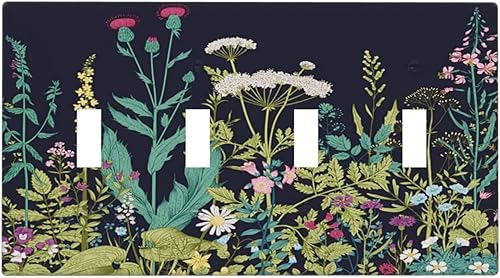 Miniatura 359 de Placa de pared dúplex de receptáculo de dispositivo de 1 gang de madera envejecida blanca gris con veta de tablón, cubierta de enchufe eléctrico de