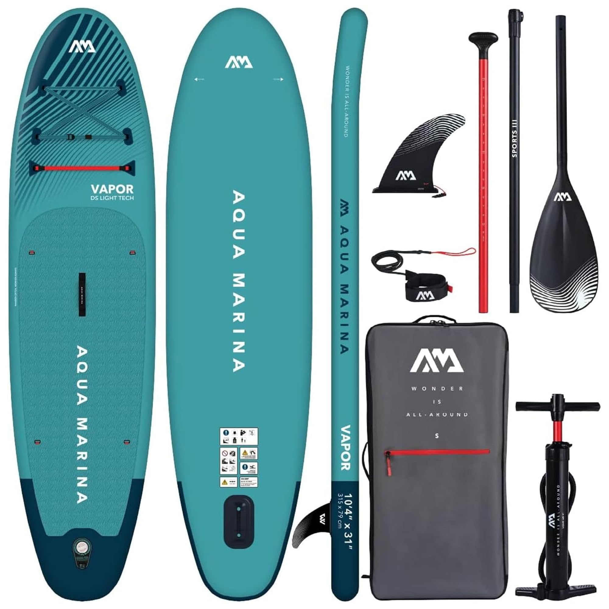 Aqua Marina VAPOR 10ft4in Inflatable Stand Up Paddle Board (iSUP