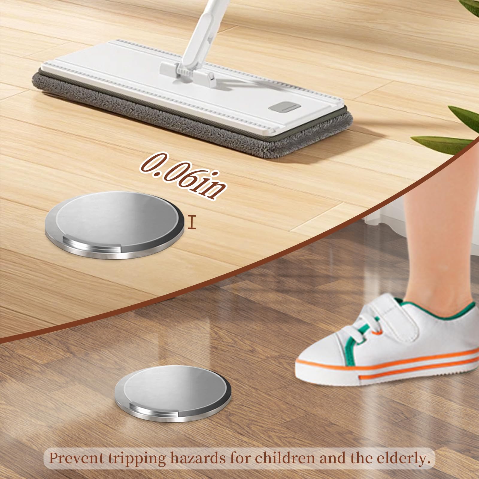 Magnetic Door Stop Stopper for Floor Indoors No Drilling Invisible Weighted Doorstop - Image 4