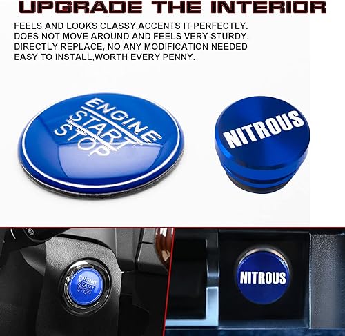 Miniatura 10 de Xotic Tech Set Arranque del motor de aleación de aluminio rojo + cubierta de botón de expulsión del encendedor de cigarrillos negro, marco de panel