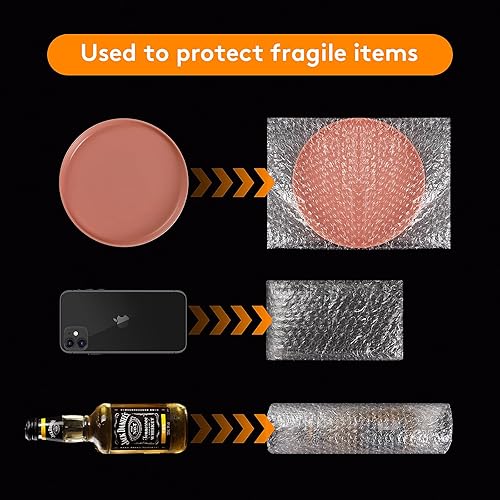 Miniatura 4 de 100 bolsas de burbujas transparentes, 8 x 12 pulgadas, bolsa de burbujas para embalaje y envío, bolsas protectoras de burbujas de doble capa para