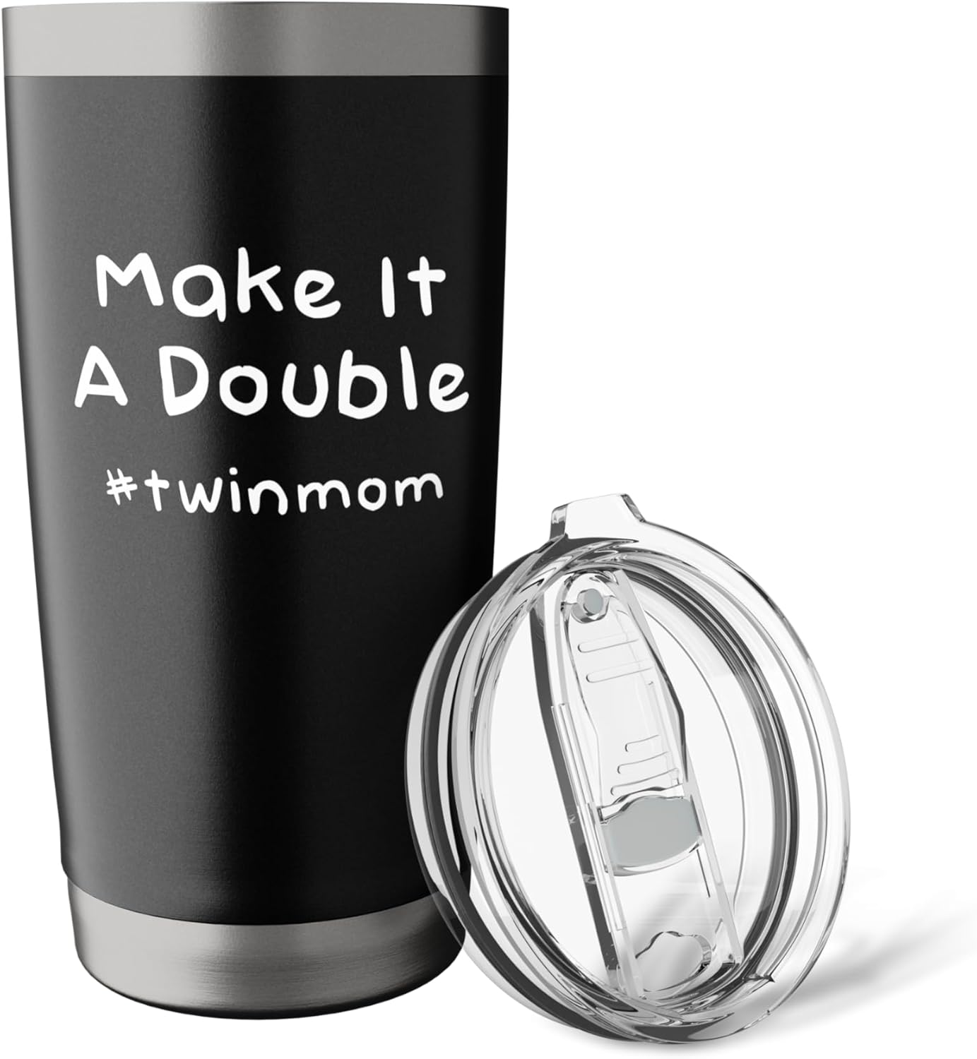 Make It A Double – Twin Mom Mom of Twins Stainless Steel Insulated Tumbler - Image 5