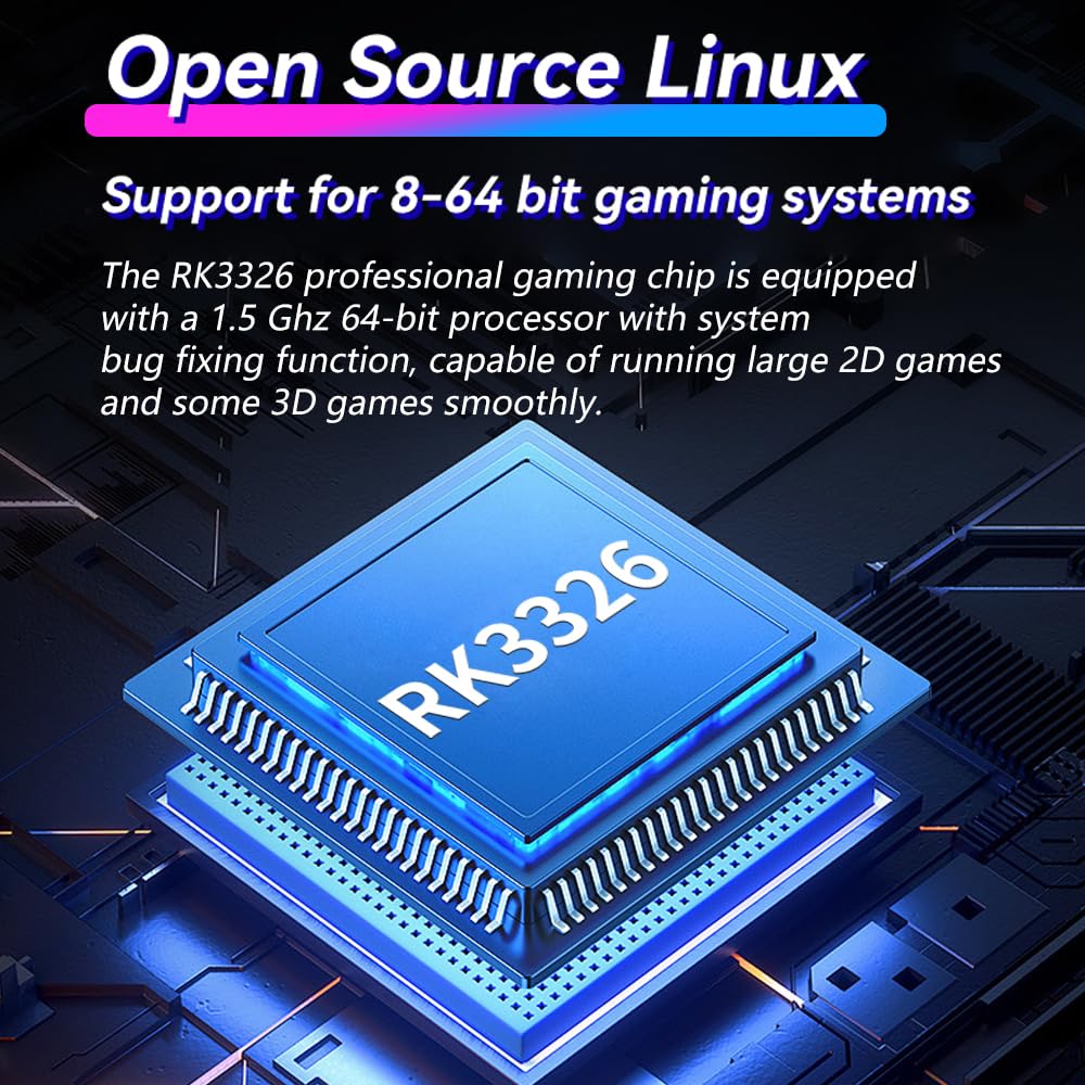 Nuova console di gioco portatile XF40H, 64 GB di memoria interna con 18.000 giochi, batteria da 4000 mAh, sistema Linux, schermo IPS da 4 pollici e custodia (bianco, 64 G)
