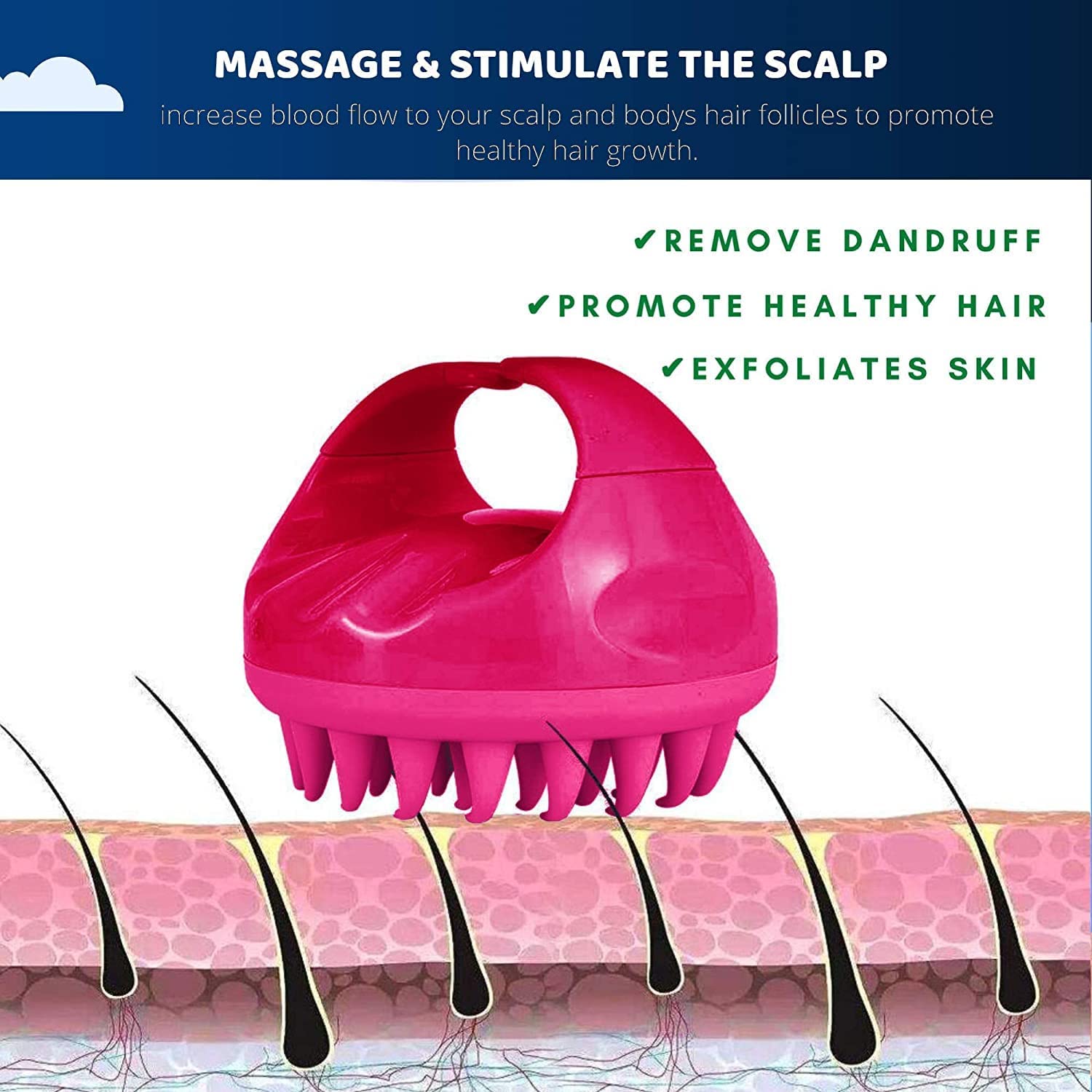 EPPSKEY Manual Hair Scalp Masagar Shampoo Brush | Hair Washing Brush Silicon Head Body Massage Brush Hair Washing Mashery Brush (Pink -10) EPPSKEY Manual Hair Scalp Masagar Shampoo Brush | Hair Washing Brush Silicon Head Body Massage Brush Hair Washing Mashery Brush (Pink -10)