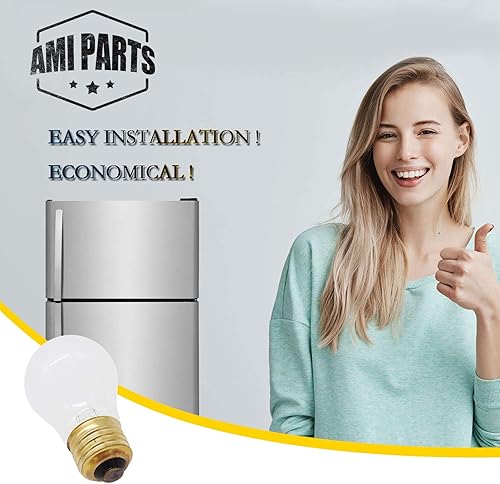 Miniatura 6 de AMI PARTS Bombillas de horno 40 W 130 V - 8009 bombilla para refrigerador - Bombilla E26 para electrodomésticos - Apto para bombilla Whirlpool GE