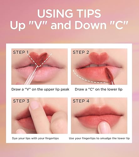 Miniatura 7 de COLORKEY Velvety Mousse - Barro de labios esponjoso corazón de ladrillo 608 lápiz labial mate de terciopelo suave de larga duración tinte de labios