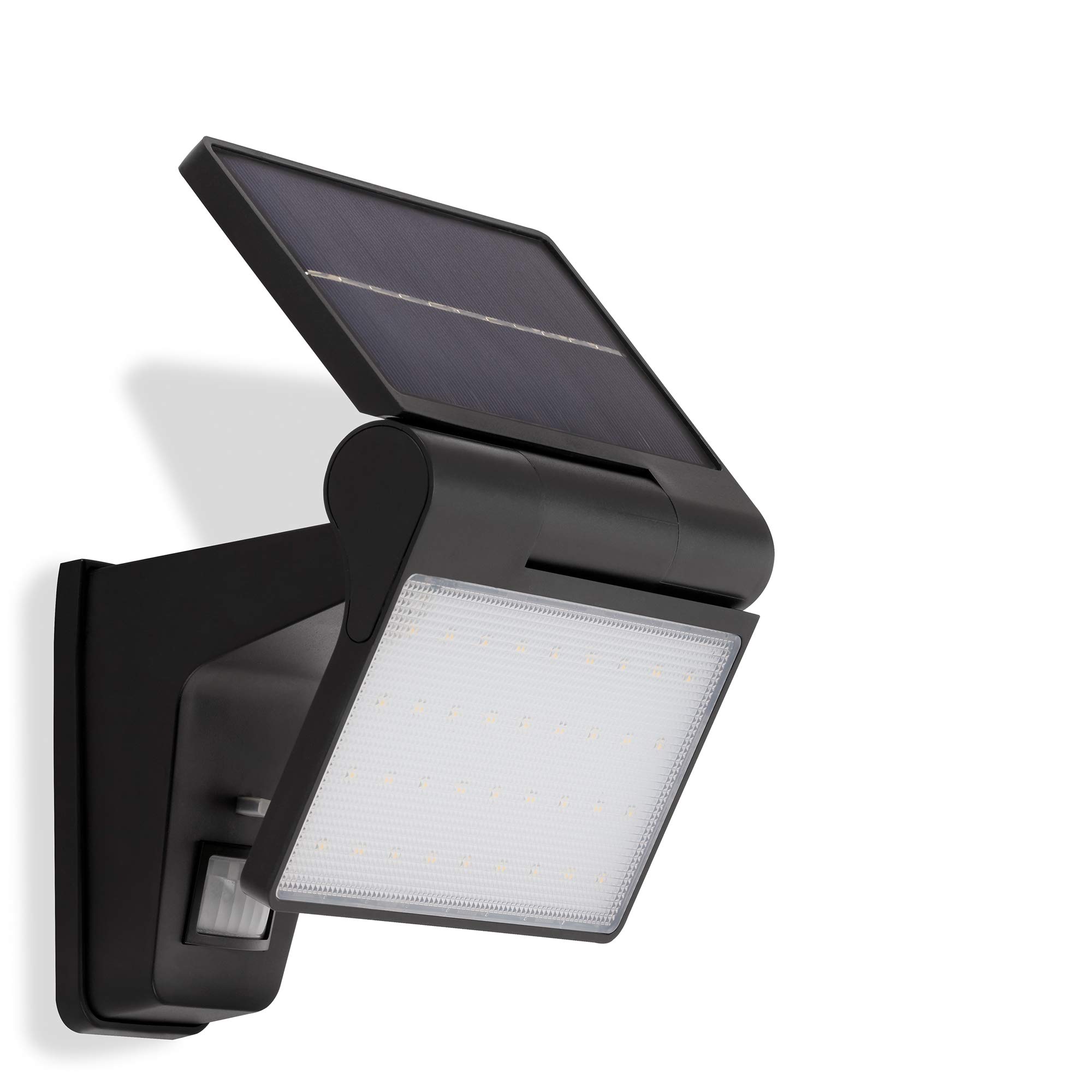 TELEFUNKENLED Solar Light, Outdoor Spotlight with Motion Sensor, Includes Continuous Light Function, Battery Operated, IP44, Black, 229 x 152 x 126 mm (L x W x H)