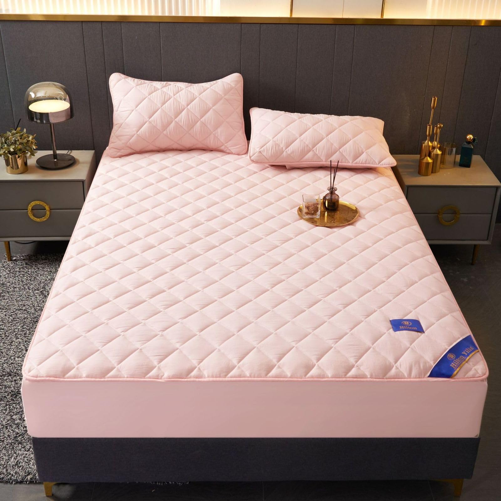 JIANINGHOME Quilted Mattress 120x200,Microfiber quilted mattress pad, mattress protector, lower bed - breathable, heat regulating - bed pad,soft topper