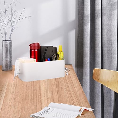 Miniatura 9 de Organizador de cesta colgante con ganchos para dormitorio, literas, estante para mesa de noche, soporte de almacenamiento para controles remotos,