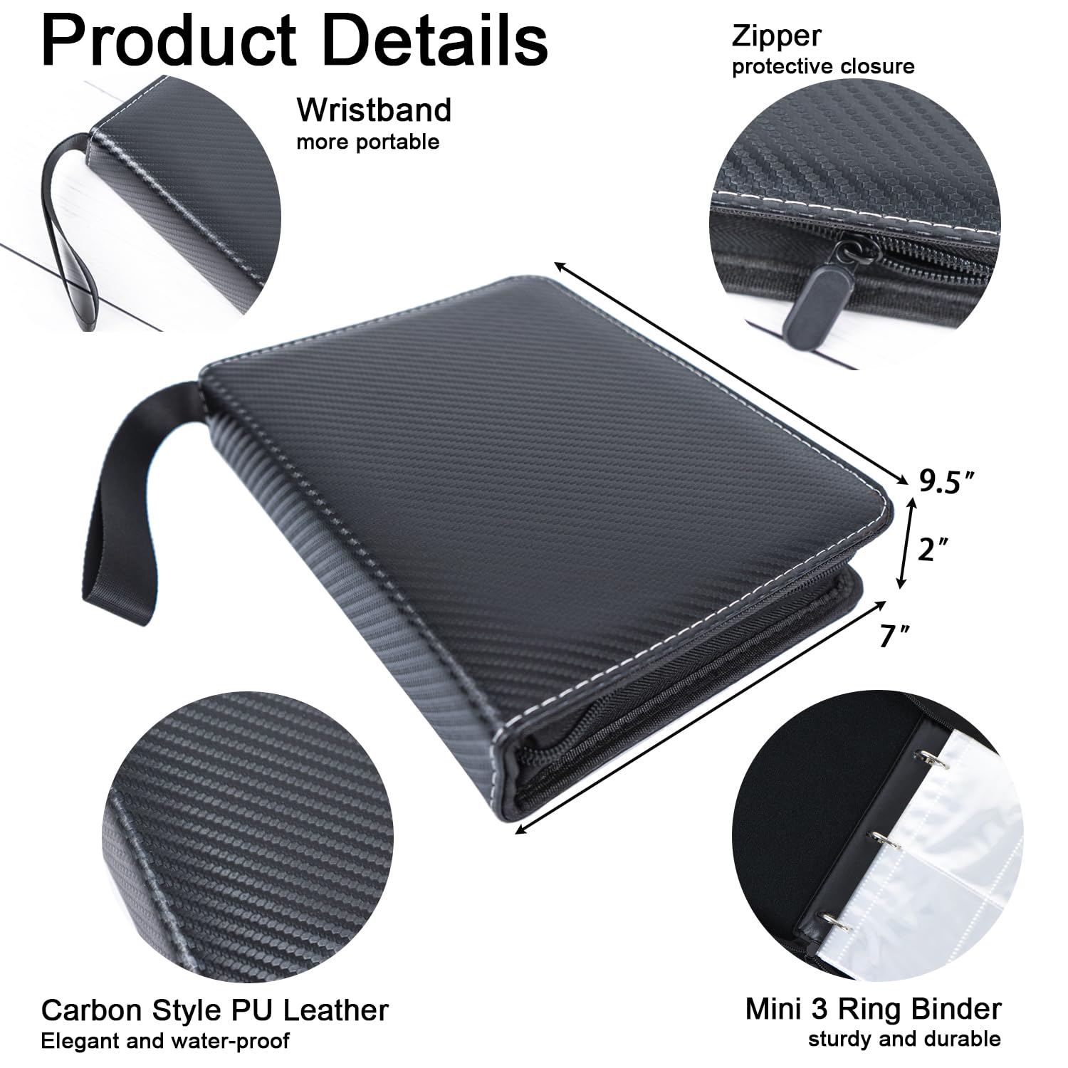 4 Pocket Trading Card Collection Book, Binder Card Album with 400 Pockets Game Card Sleeves, Binder Card Organizer for MTG, TCG, and Baseball Cards Protection and Storage