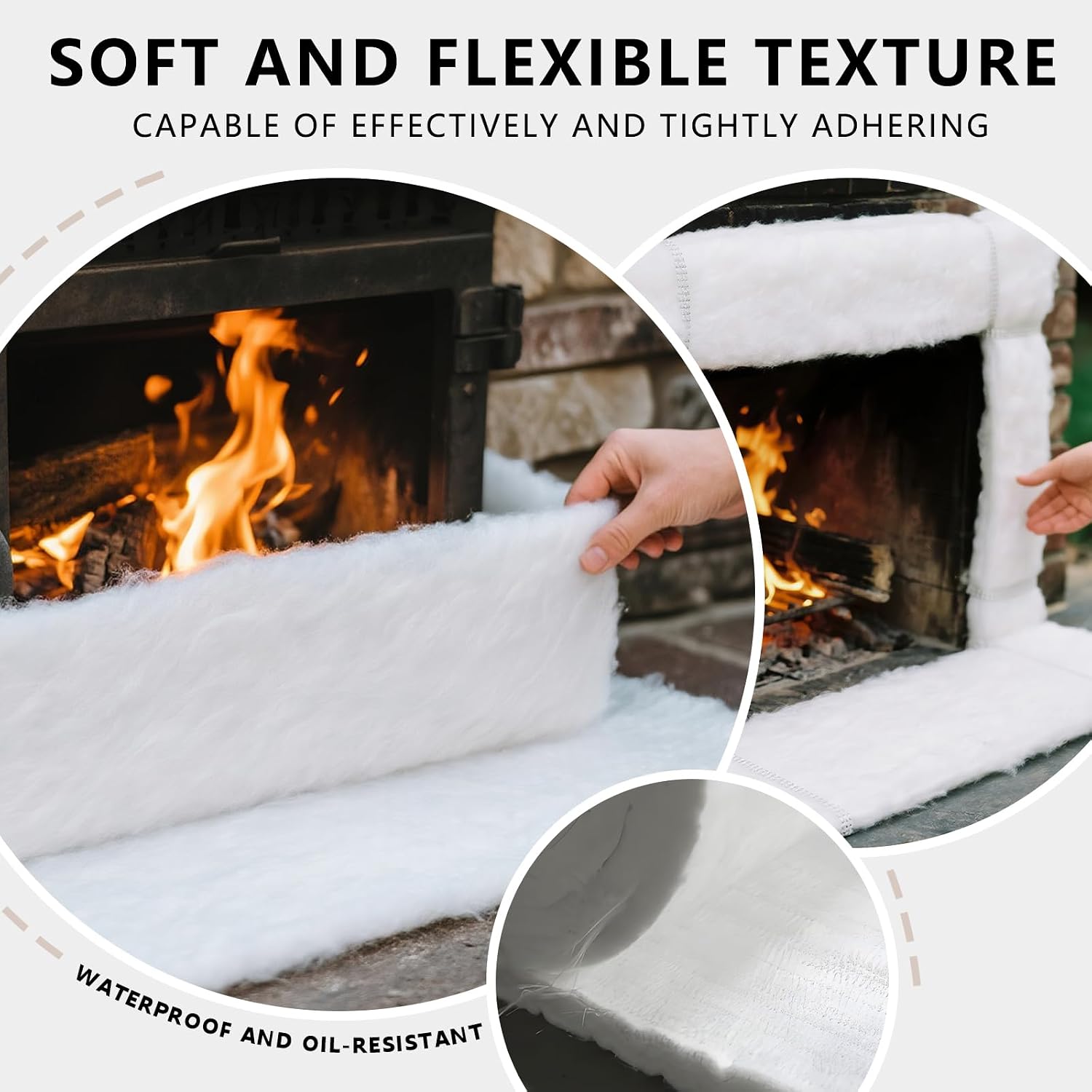 DOTUHAO Ceramic Fiber Insulation, 32"x24"x1"Thick Fireproof Insulation Blanket, 2300F High Temperature Insulations for Wood Stove Baffle, Fireplaces, Kilns, Forges, Pizza Ovens(32"x24"x1")