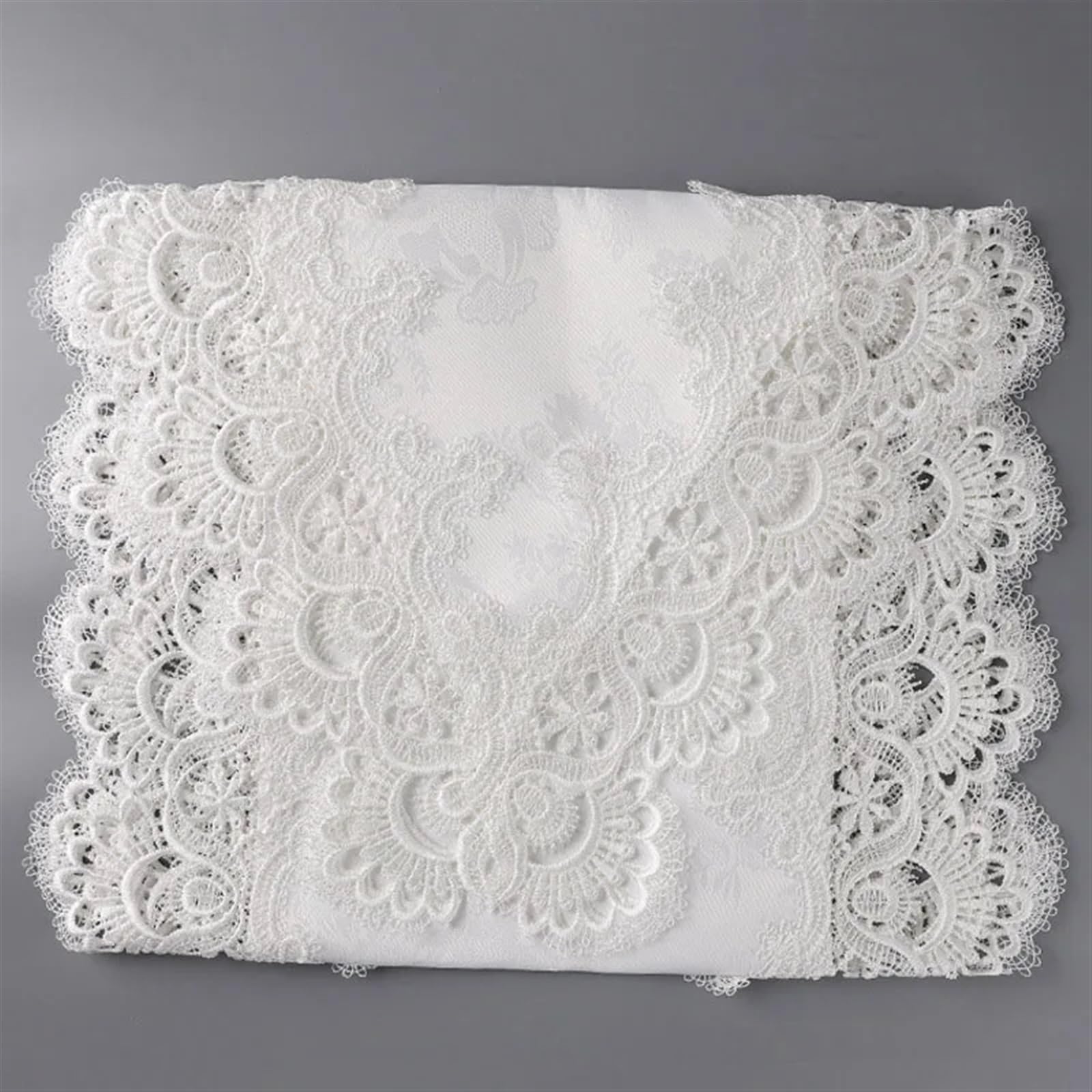Runner da tavola in pizzo, Runner da tavolo in poliestere con pizzo ricamato in stile europeo(Color 3,About 40x150cm)