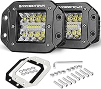 Vista 12 de Luces LED de montaje empotrado RGBW, OFFROADTOWN 5 pulgadas 60W RGBW LED para conducción, trabajo, niebla, fuera de carretera, para camión