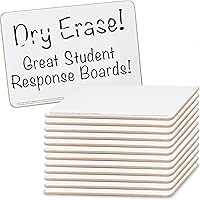 Really Good Stuff Non-Magnetic Dry Erase Boards Set of 12 (6x9") - Reusable Lined Boards for Kids Home School Writing Practice