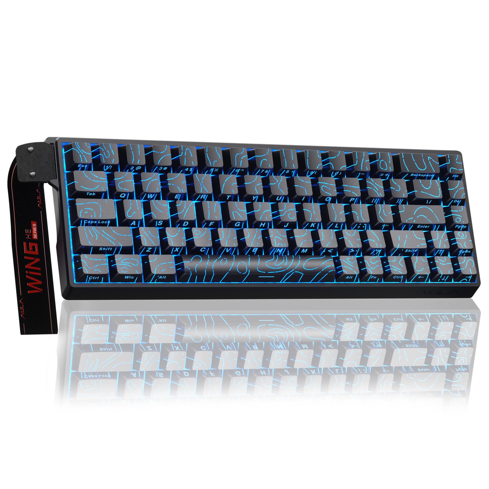 Photo 1 of [SIMILAR ITEM] [WHITE KEYBOARD]AULA WIN68 HE Mechanical Gaming Keyboard 60%, Hall Effect Magnetic Switch, Fast Trigger Mode Adjustable Actuation, 8000Hz Polling Rate, RGB Backlit, Small Wired Keyboard for Laptop/PC Gamer