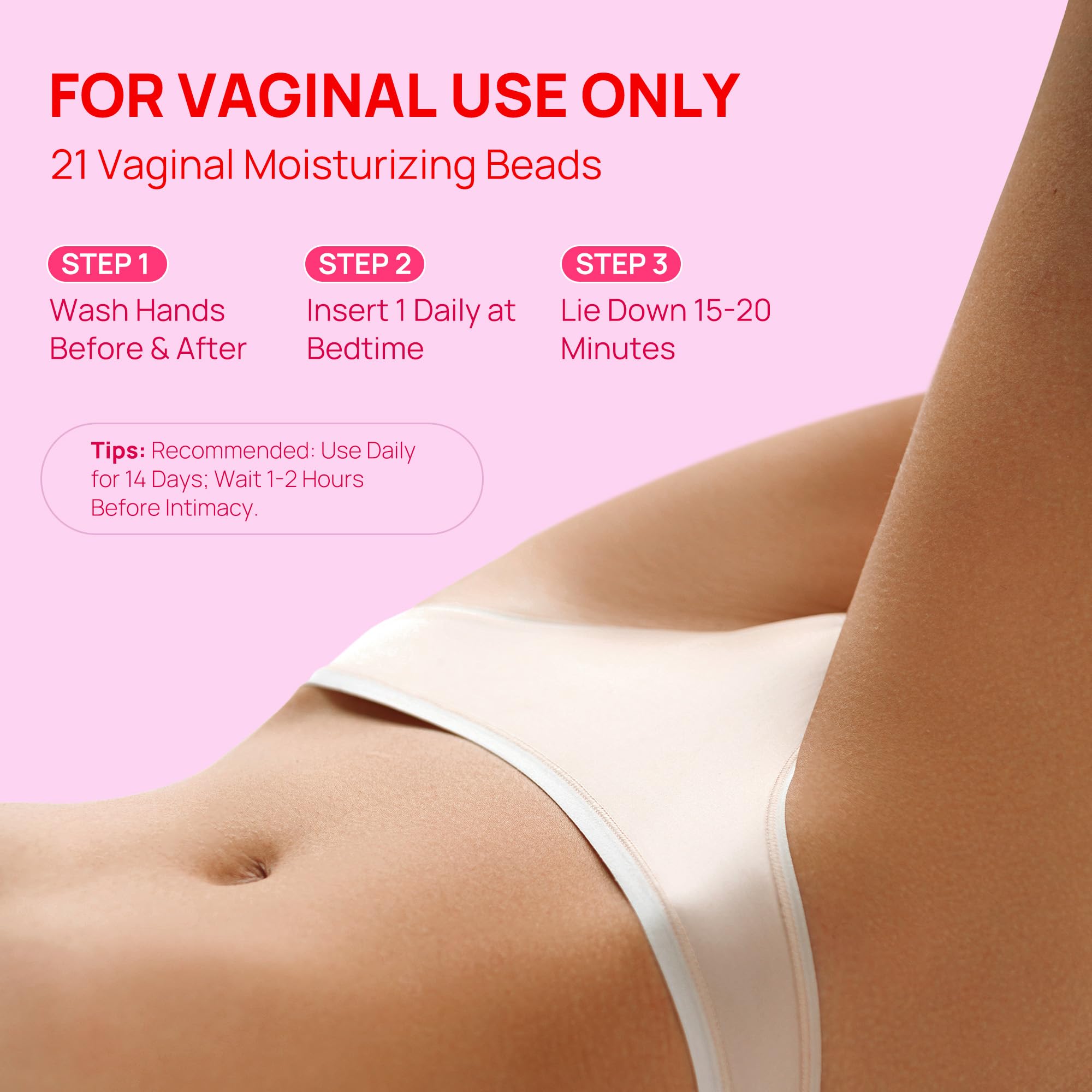 Vaginal Moisturizer Cream for Women,Long Lasting Hydration & Relief Discomfort, ph Balance, Odor, Itching - 15mg Hyaluronic Acid & 3% Vitamin E - Botanical Intimate Care Gel, 21 pcs