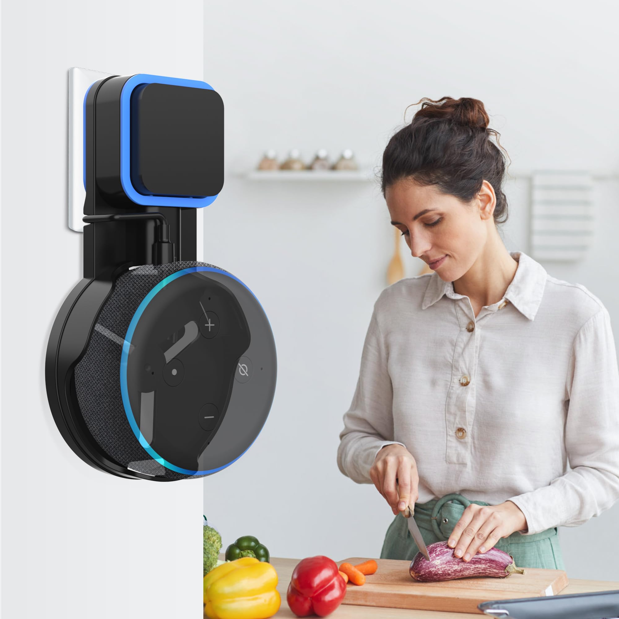 PlusAcc Dot 3a gen Supporto Stand Hanger per Google Home Mini 3 generazione, nero