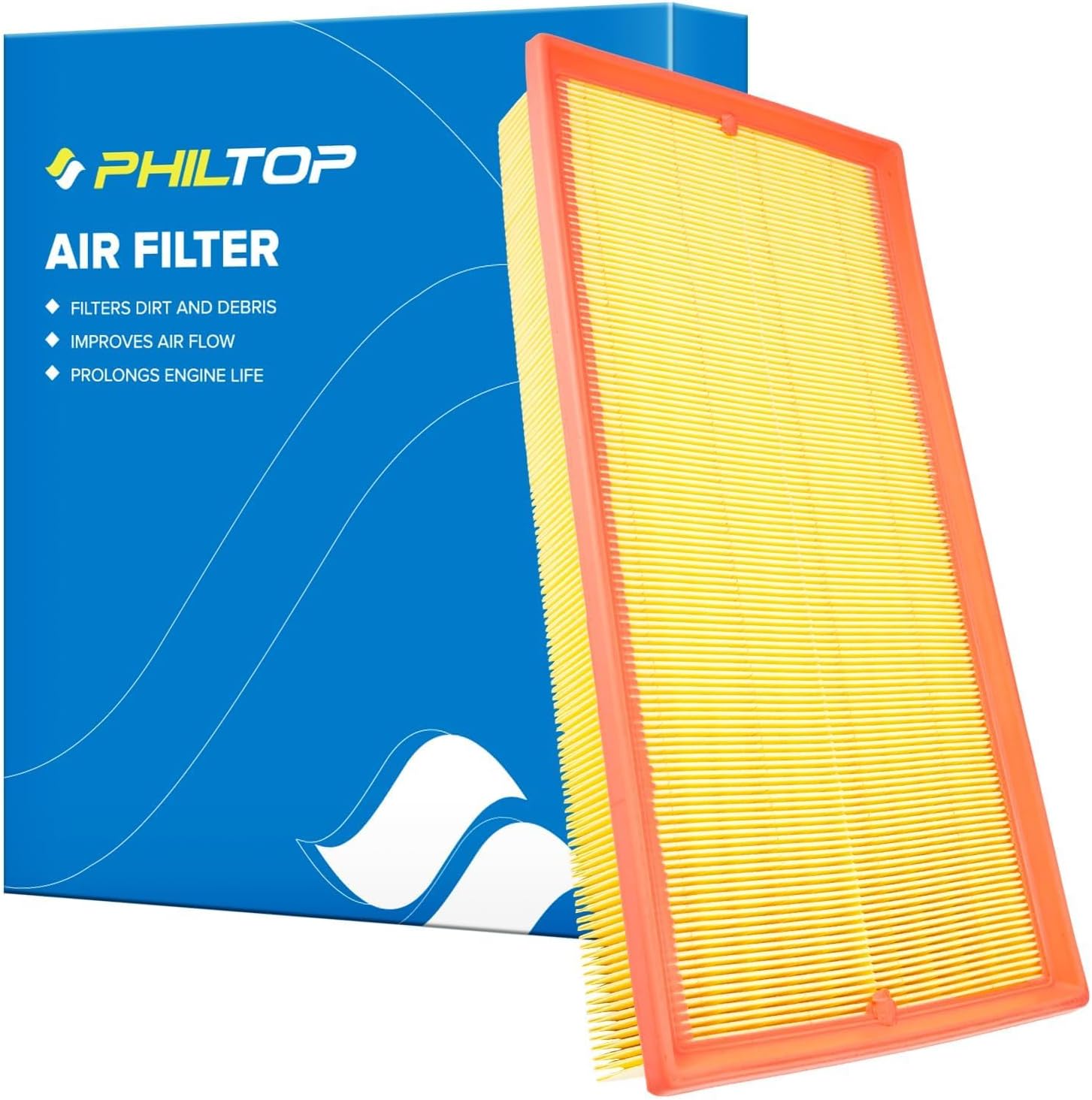 A-Premium 2-PC Engine Air Filter Compatible With Audi Q7 & Land Rover Range Rover & Porsche Cayenne & Volkswagen Touareg, 2004-2018, Flexible Panel, Replace# 95511013110 - View #9