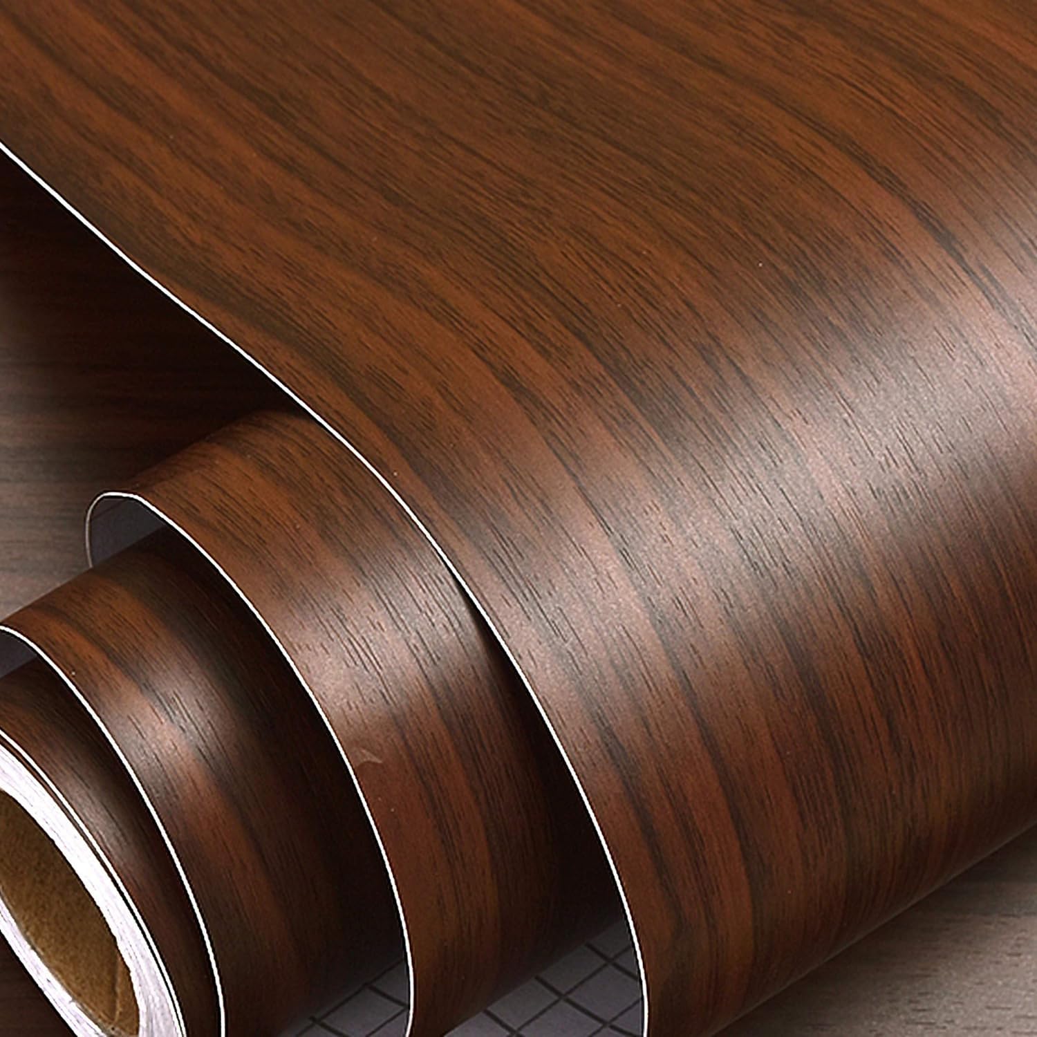 Vrozty Kitchen Wall Stickers Wood Wallpaper DIY PVC Shelf Liner, Furniture, Almirah, Table Top, Wardrobe, Kitchen Cupboard Decal, Mahogany Brown (45 X 300 Cm) (B0CQGFMDMW) Amazon Price History, Amazon Price Tracker
