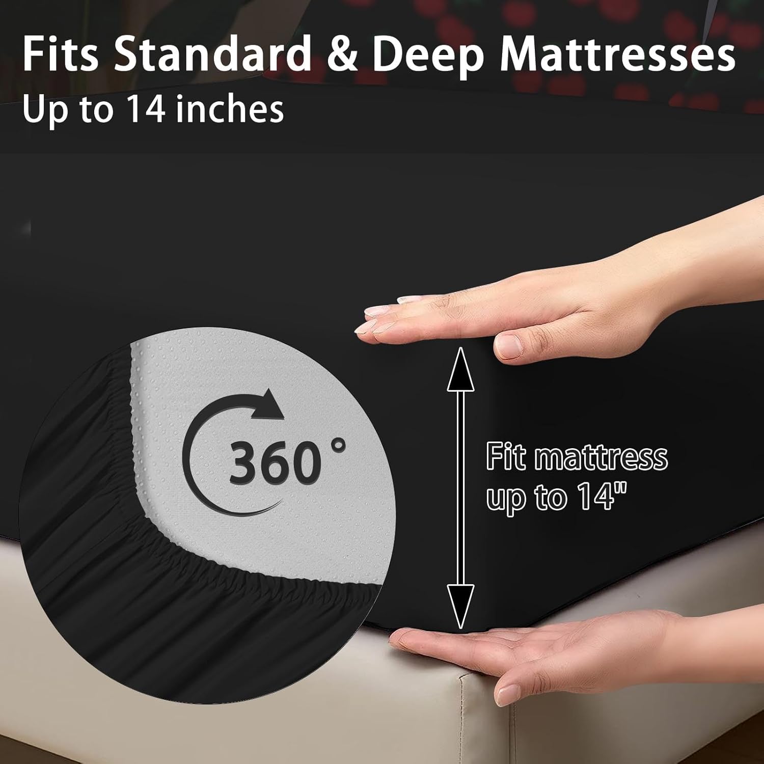 Comforter Set Queen Size, Cute Cartoon Cherry 7 Pcs Bedding for Kids and Adults, Red Sweet Fruit Bed Sheet Sets with Fitted Sheet 2 Pillowcases & 2 Shams for Bedroom Bed Decor - Image 4