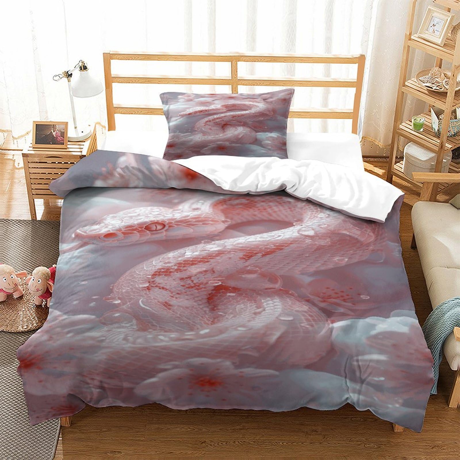 P1S9U7W5Y Contemporary Abstract 3D Printed Duvet Cover Set 3pcs Microfiber Flow Pattern Bedding Set Single（135x200cm）