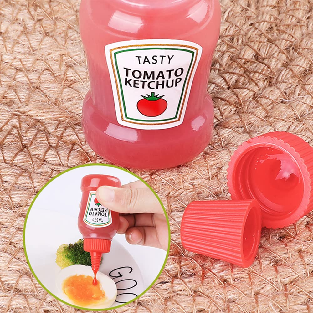 Yicare 5 Bottiglie In Plastica Per Salse 240 Ml – Spremibili, Con Tappo, Per Ketchup, Olio, Condimenti, BPA Free, Uso Alimentare