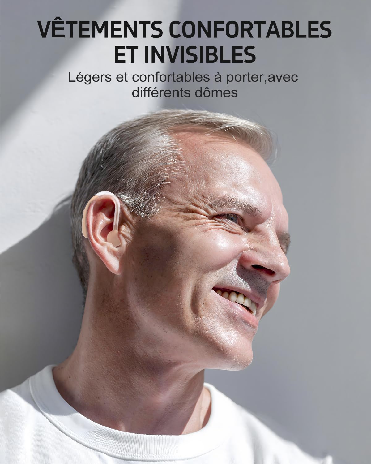 Lot de 2 appareils audio sans fil avec annulation intelligente du bruit, 4 modes et volume réglable (double)