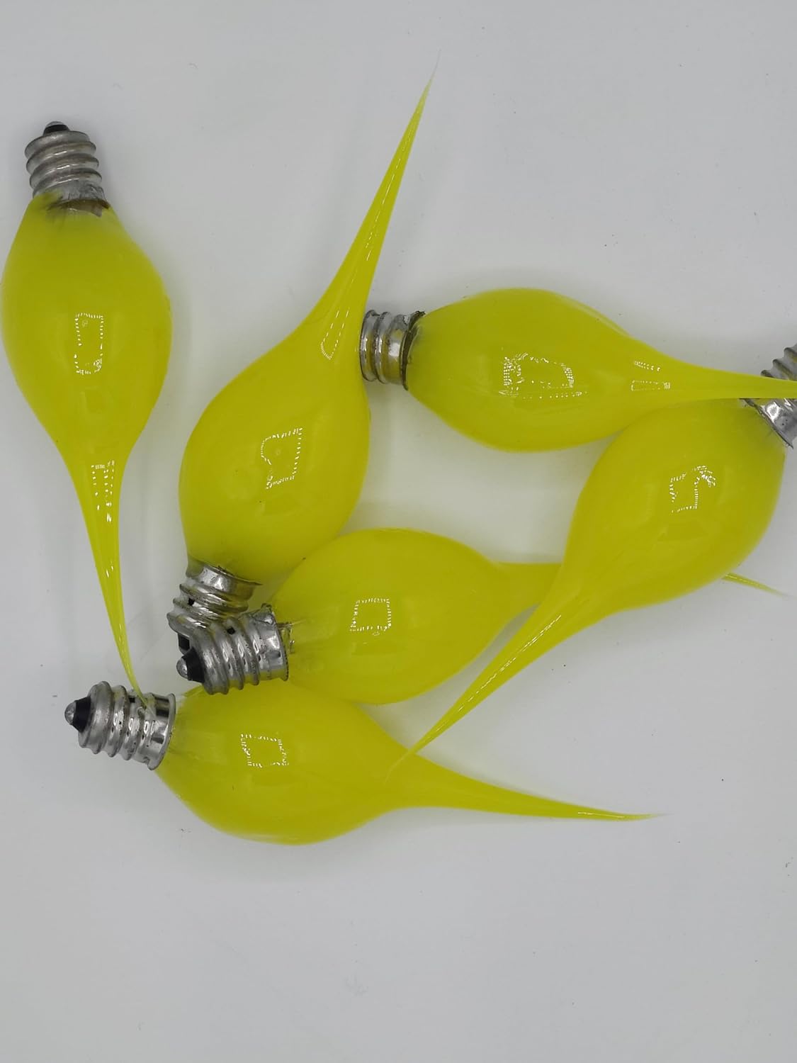 On The Bright Side Primitive Silicone Dipped 5 Watt Light Bulb - Pack of 6 - Yellow