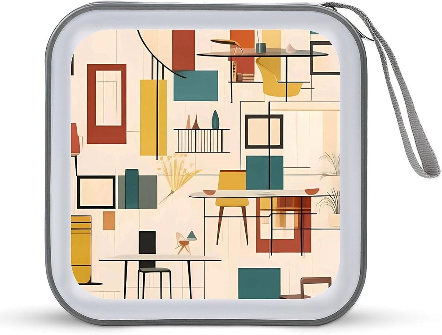 Mid Century Modern CD/DVD Case Holder 40 Capacity