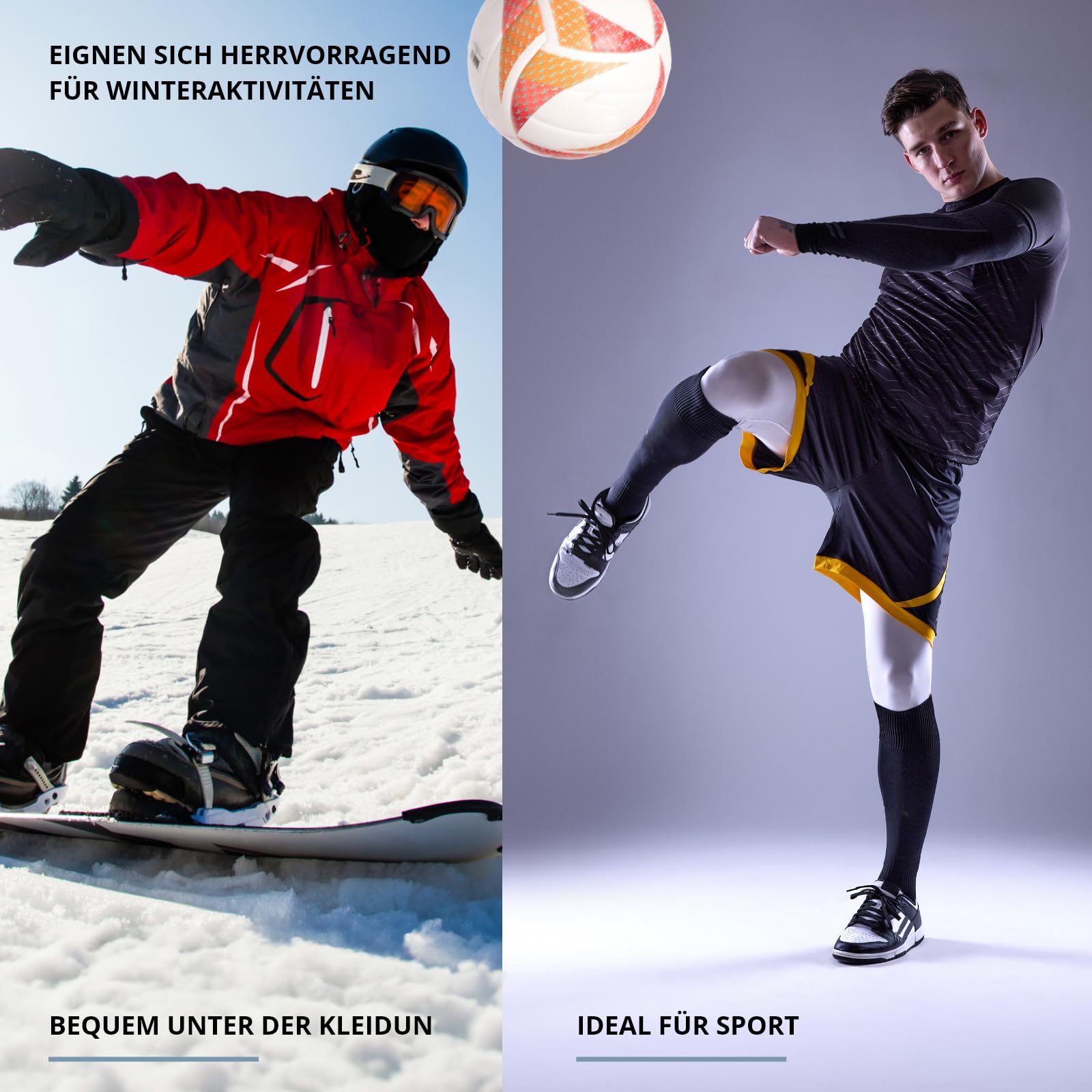 Ladeheid Leggins Térmicos para Invierno Calzonzillos Pantalón Térmico para Hombre Mallas Deportivas Leggings Sin Costuras Snowboard Esquís LA40-260