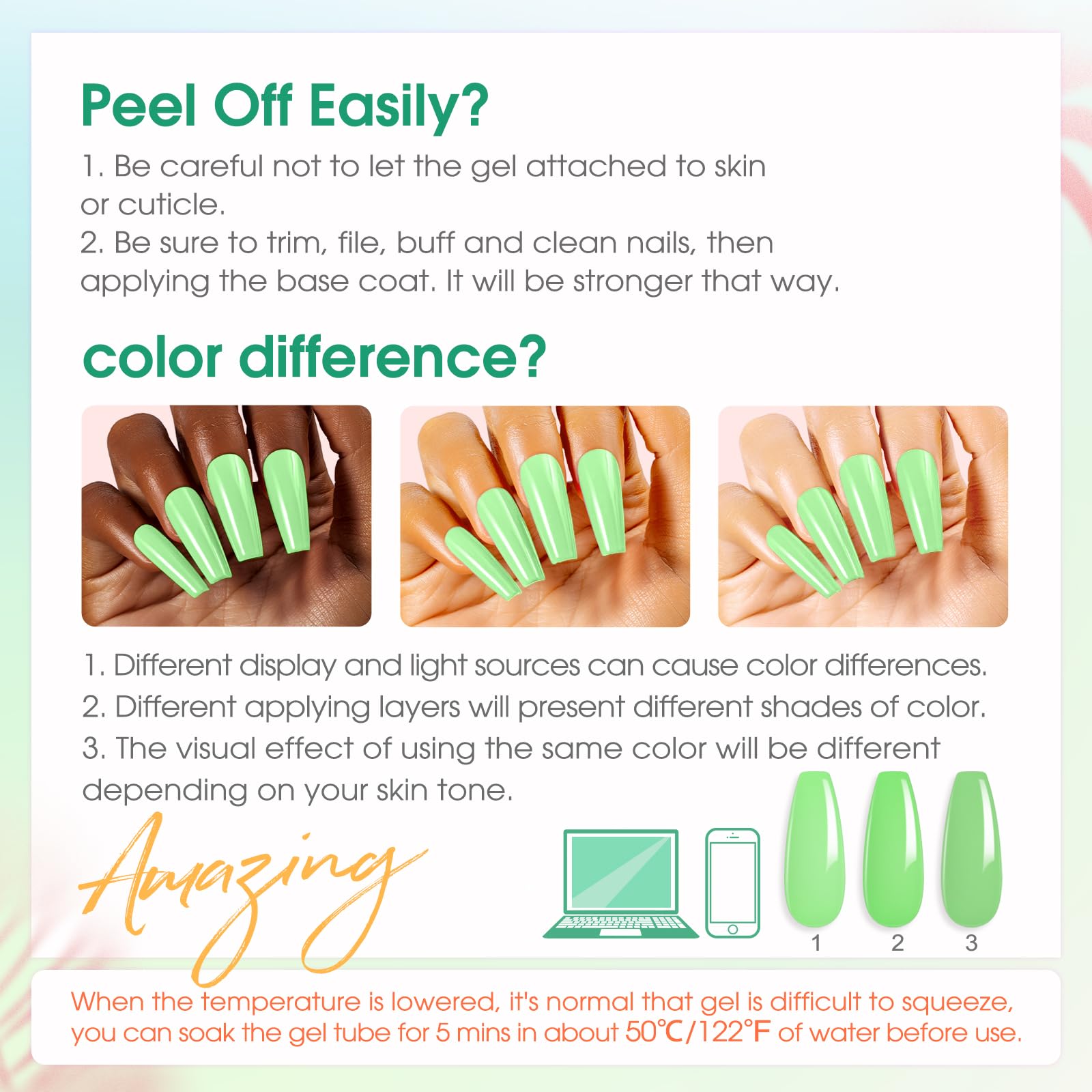 ROSALIND Kit UV Acrygel pour Ongle Complet, Poly Extension d'ongles en Gel 8 Couleurs 10 ml Avec Lampe UV, Base & Top Coat et Outils de Manucure, DIY Nail Art Ongles Gel Complet Kit pour Débutant