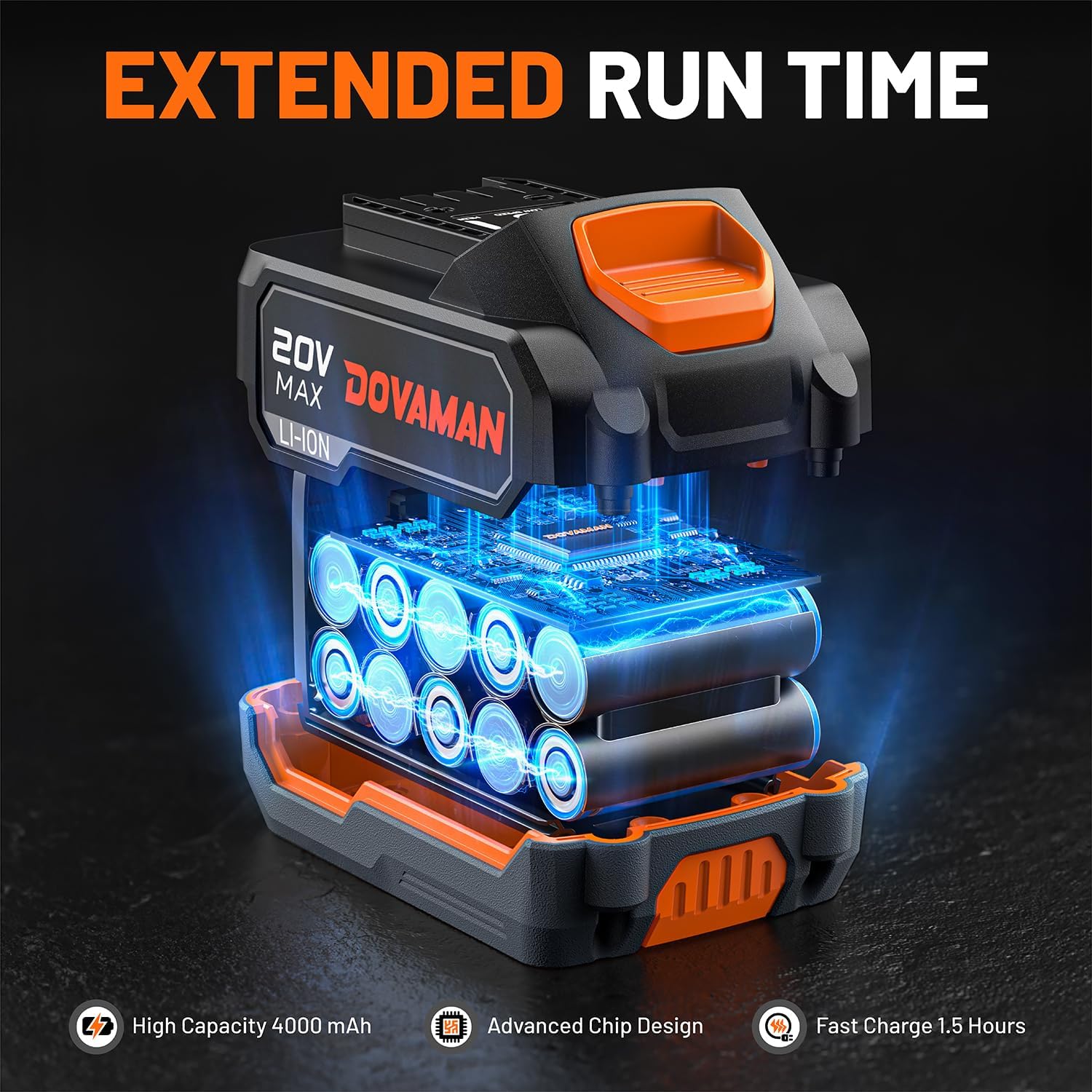 TITANCE X8 Advanced Cordless Impact Wrench, 20V Brushless 1/2'' Impact Gun, 1000 FT-LBS High Torque, 5-Mode Control, 4.0Ah Li-ion Battery Powered Wrench for Car Tires & Automotive Repair