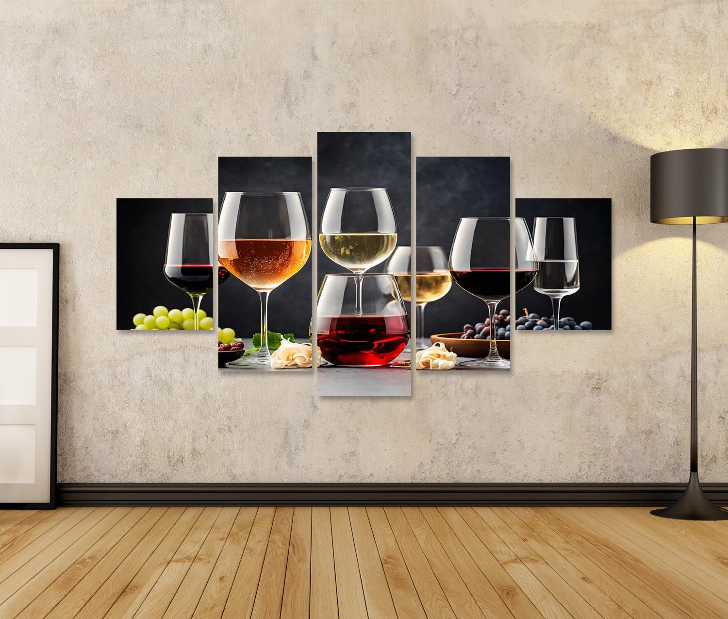 islandburner Quadro su Tela Varietà Bicchieri Rosso Bianco Rosa Vino Varietà Bicchieri Da Vino Rosso Bianco Rosa Vino Immagini Poster