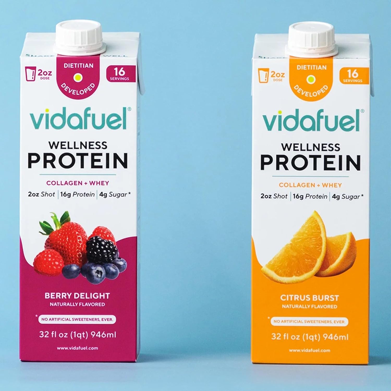 Vida fuel Wellness Protein Oral Supplement Citrus Burst Flavor 32 oz Reclosable Carton 6 Ct