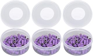 Nail Art Sanding Bands Dead Skin Removal Manicure Polishing Grinding Heads for Professional Home Pedicure Foot Care 150 Pieces Premium Sand Material (Purple)