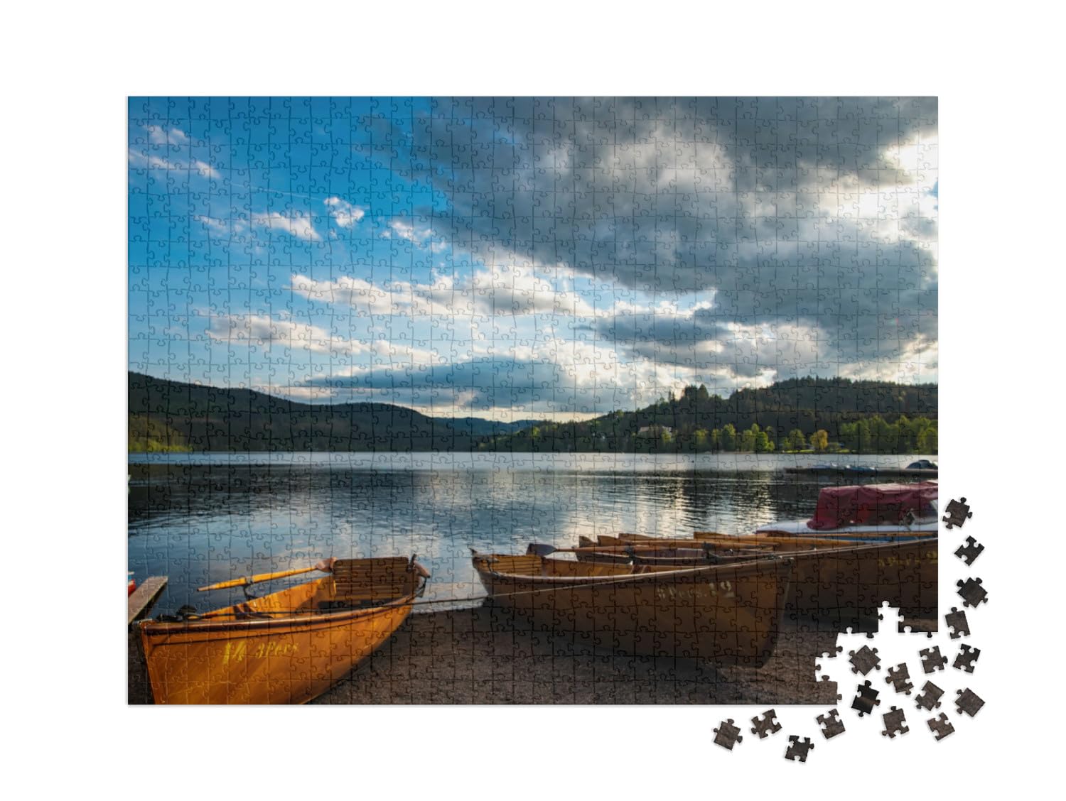 Puzzle 1000 Teile XXL „Nachmittag am Titisee, Schwarzwald, Baden-Württemberg, Deutschland“