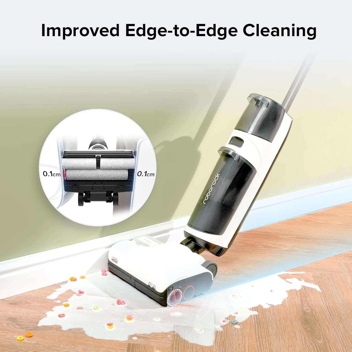 roborock Dyad Pro demonstrating improved edge-to-edge cleaning